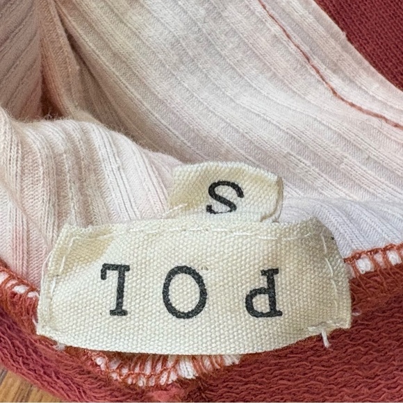 POL Boho Multimedia Tiered Tie Dye Inset Zip Tunic Hooded Jacket Hoodie BWT845 S - Picture 16 of 16